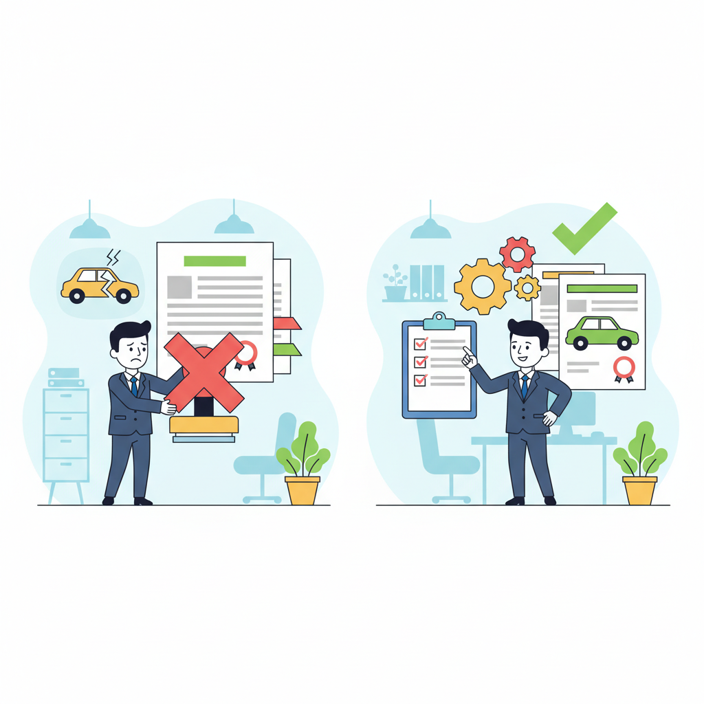 車庫証明が却下される主な理由